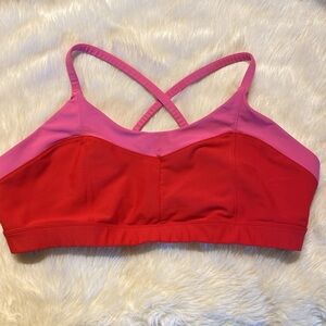 Soul Cycle Red & Pink Sport Bra